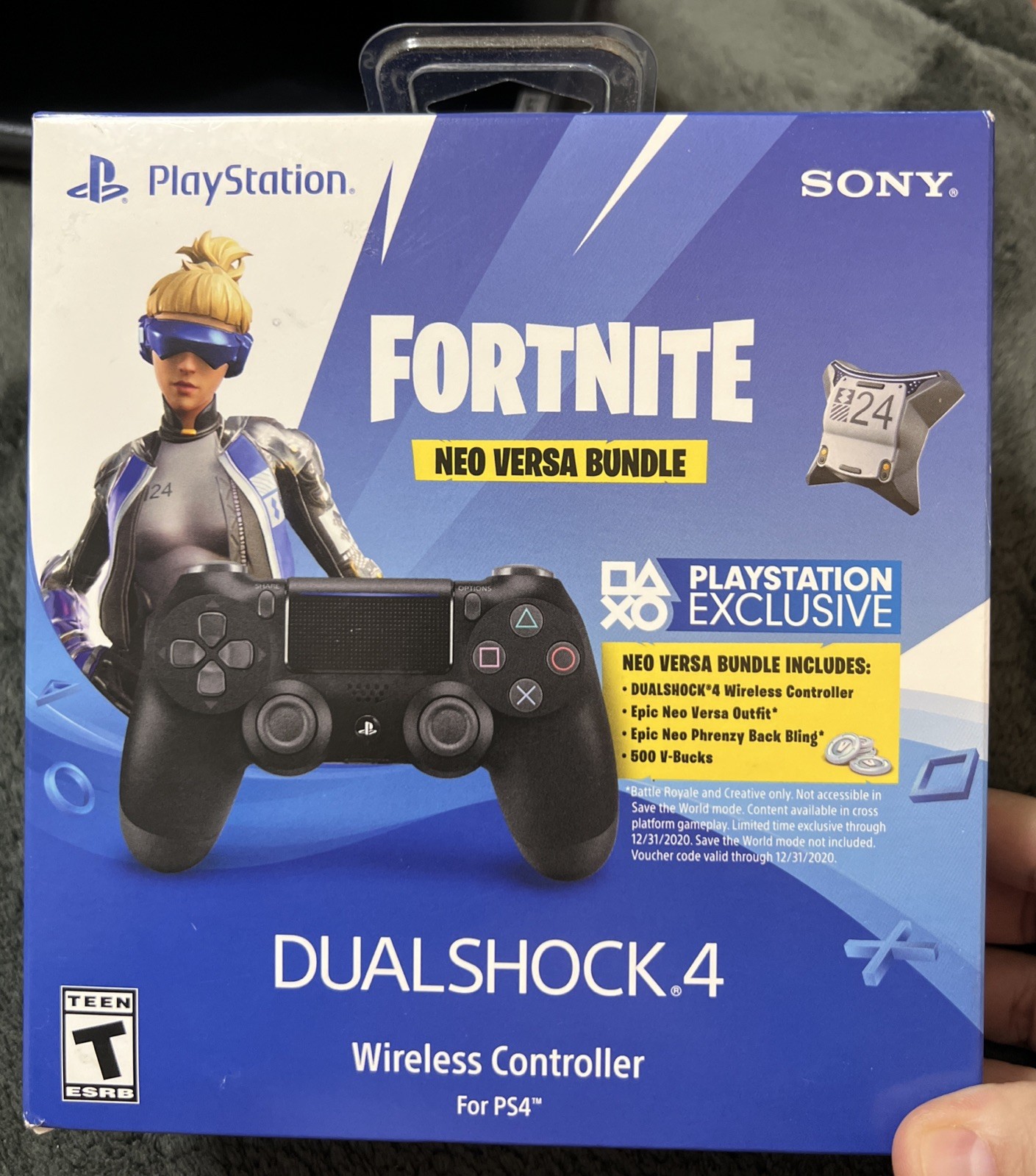 Sony PlayStation 4 DualShock Wireless Controller Jet Black Fortnite Neo Versa