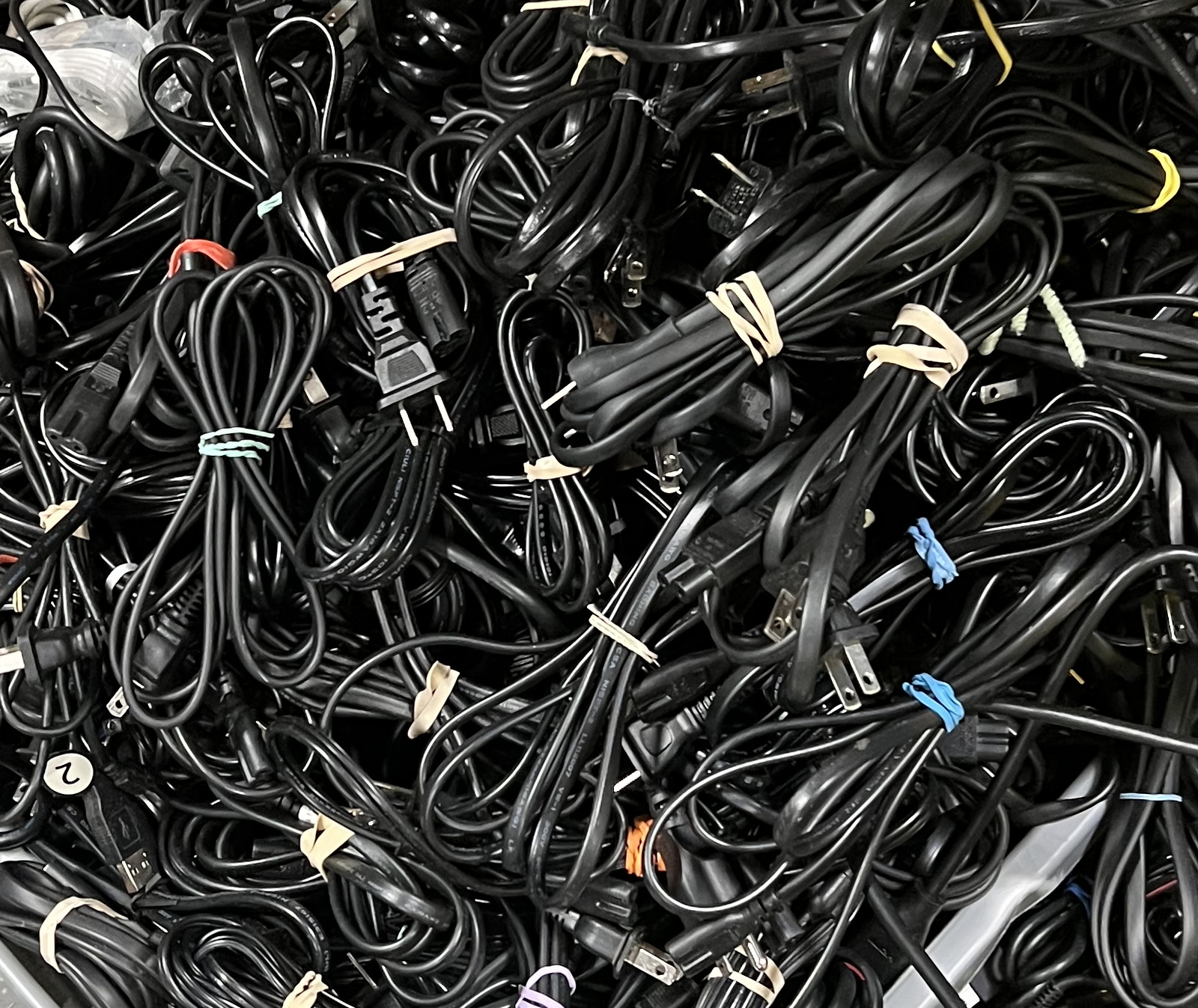 Lot Of 20 AC Cable Replacement Power Cord 2 Prong Black PS3 For PlayStation 9222