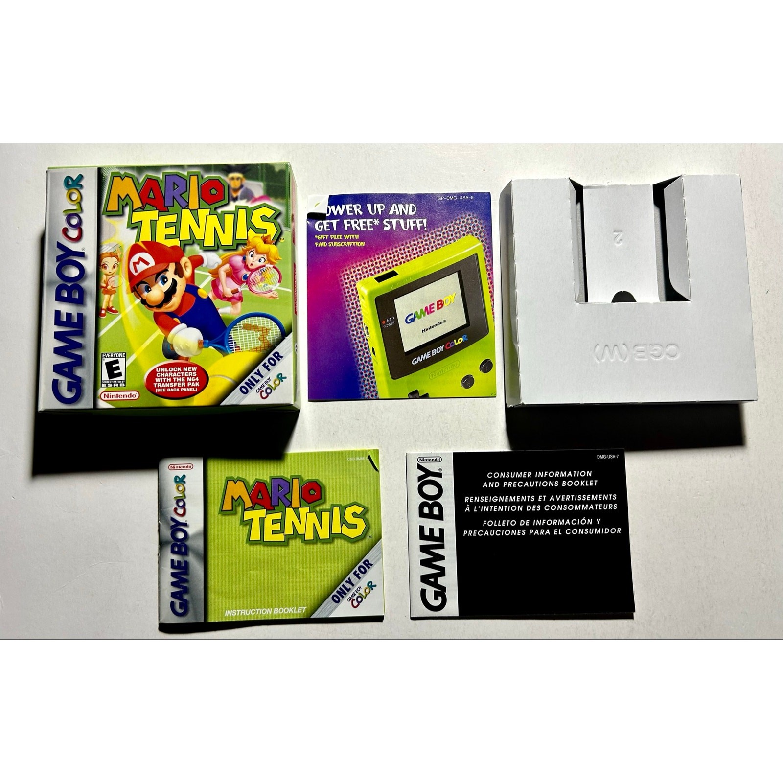 Mario Tennis (Game boy color gbc) Box, Manual & Inserts Only🔥