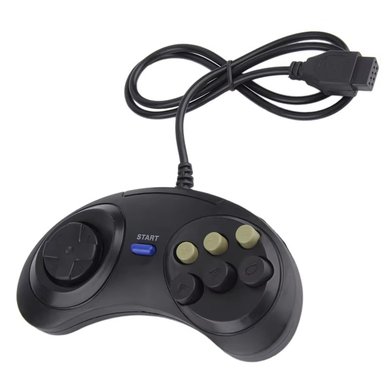 Classic Wired Game Controller 6 Buttons For SEGA MD2 PC MAC Mega Drive