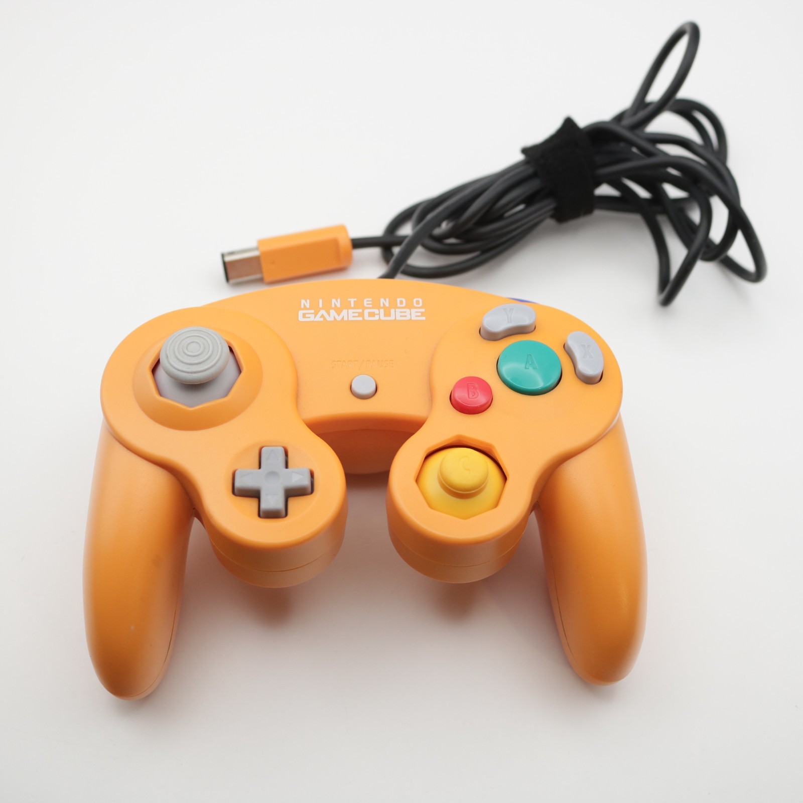 Official Nintendo Gamecube Controller Orange OEM DOL-003 Tested Clean