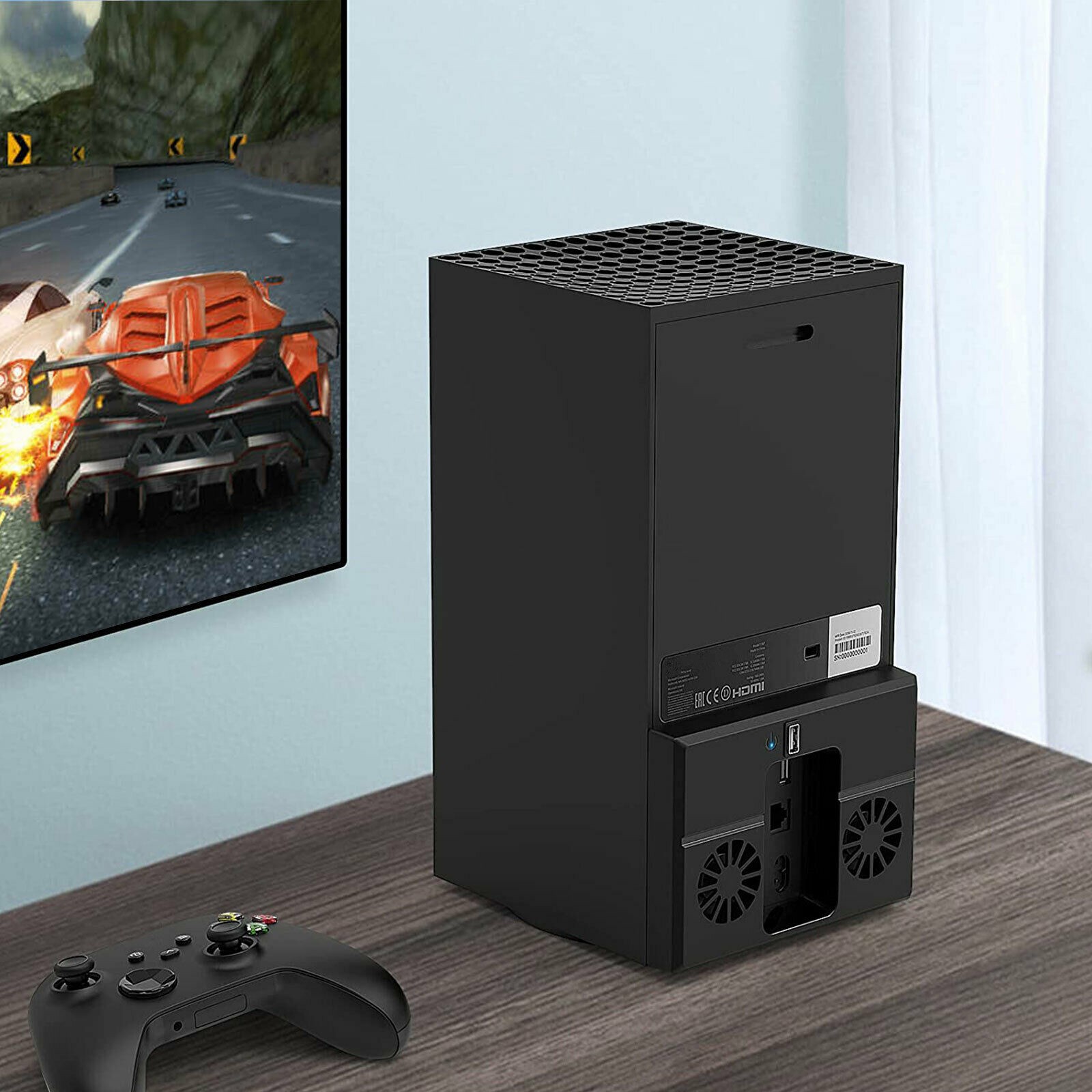 4000RPM USB Vertical Dual Cooling Fan External Cooler for Xbox Series X Console