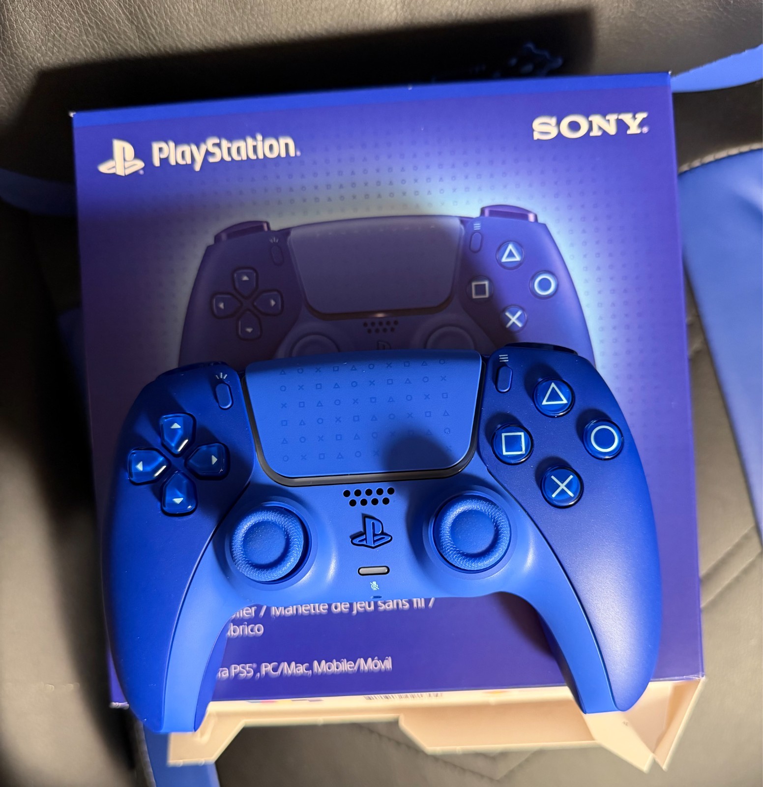 Playstation DualSense Controller Icon Blue Sony K-Silver TMR sticks installed!