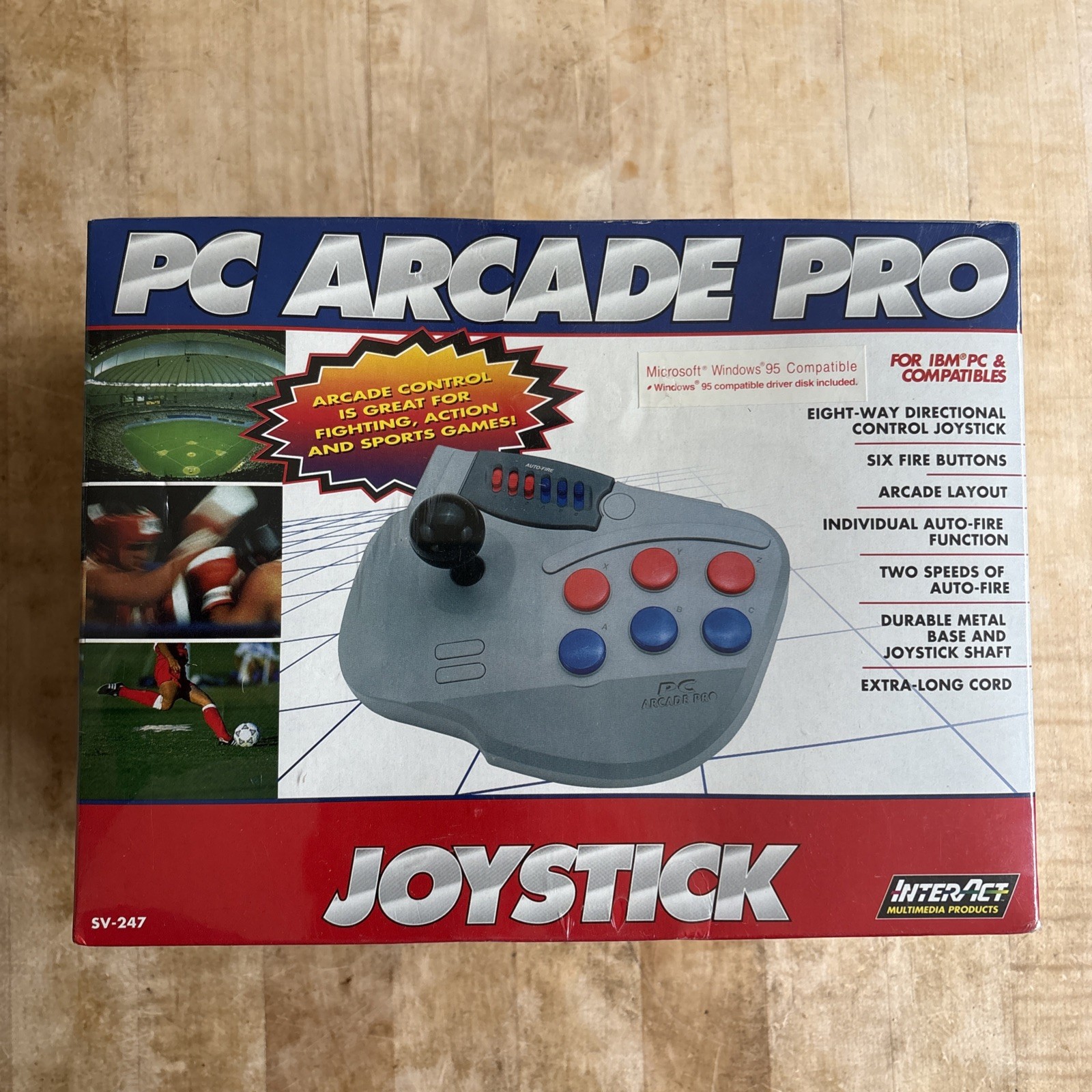 PC Arcade Pro InterAct Multi Joystick Controller SV-247 Recoton Corp 1996 Sealed