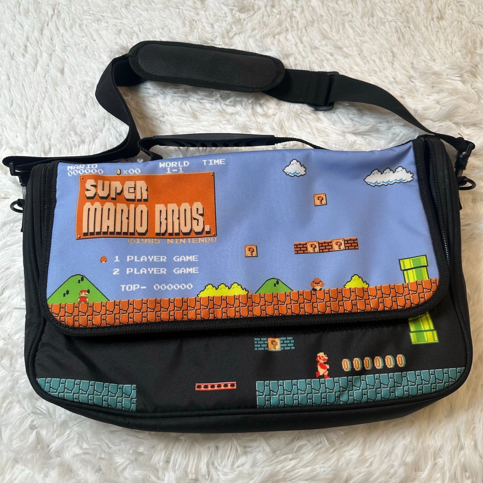 Super Mario Bros Messenger Bag Nintendo Laptop Case Retro Gaming Shoulder