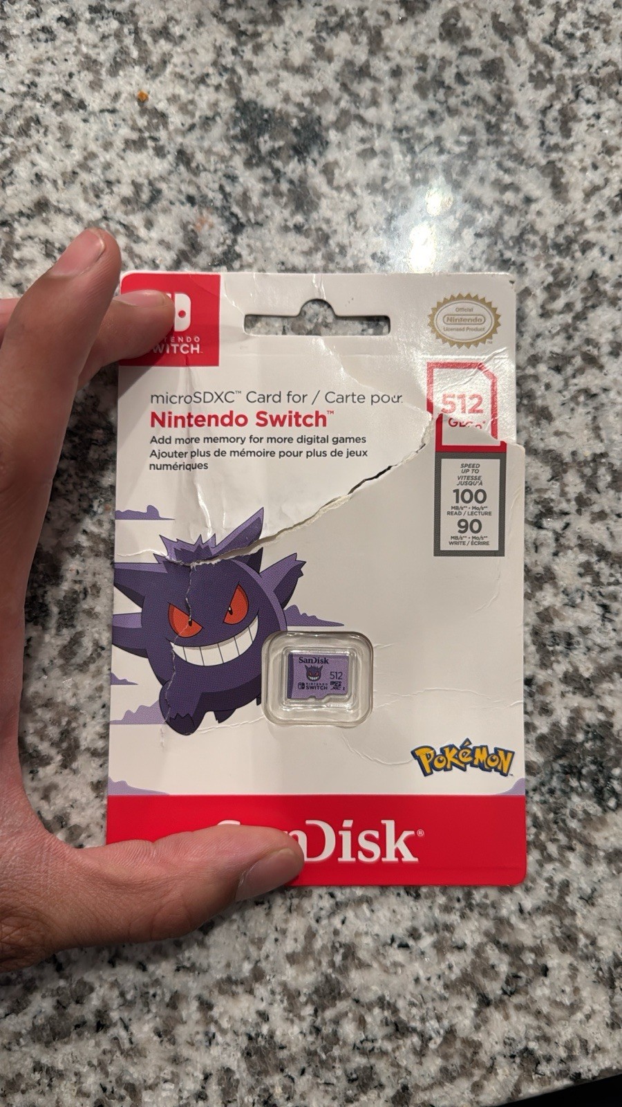 SanDisk 512GB Micro SD microSDXC Memory Card Nintendo Switch Pokemon Gengar