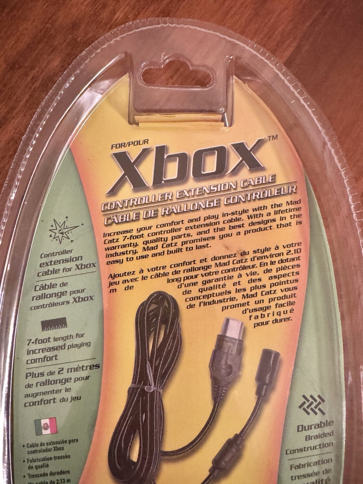 Mad Catz 7 Ft. Controller Extension Cable for Original Xbox *New in Package*