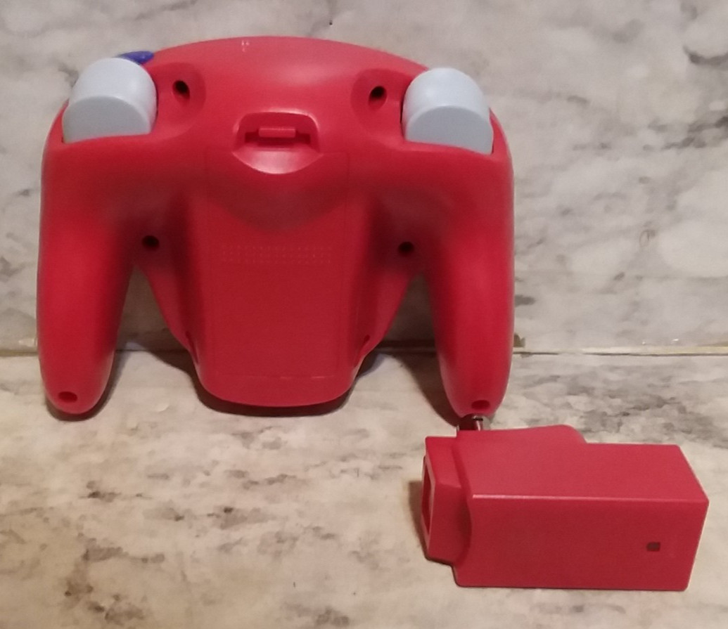 New RED Nintendo GameCube TTX Tech WAVEDASH Wireless Controller w/ Dongle
