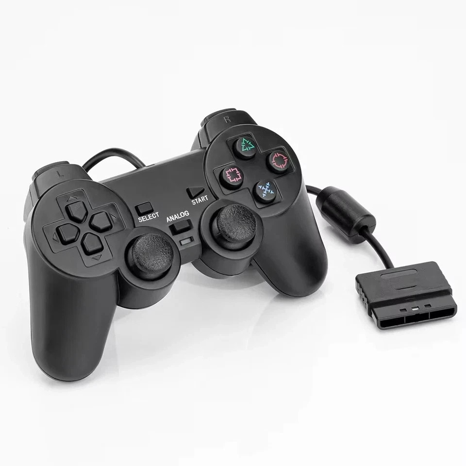 Wired PS2 Game Controller Dual Shock Vibration Joystick for PlayStation 1PCS