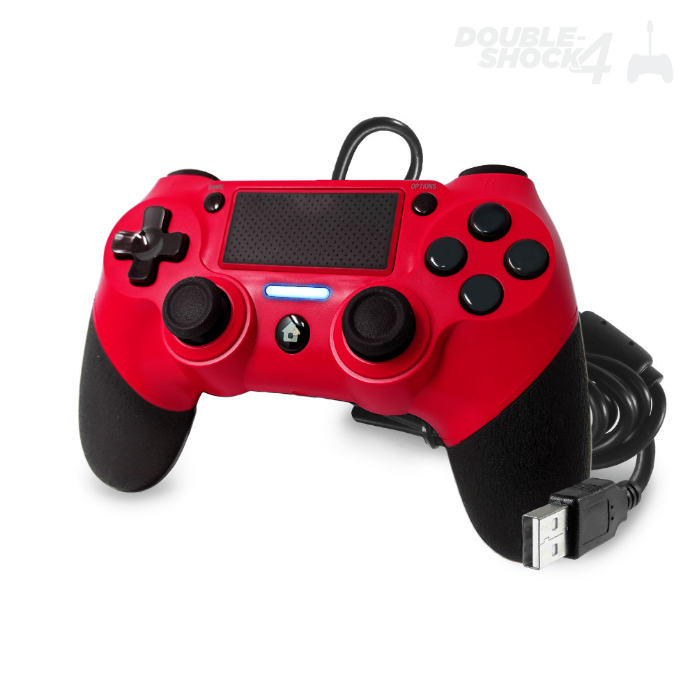 Old Skool Double-Shock 4 Wired Controller For PlayStation 4 PS4 – Red