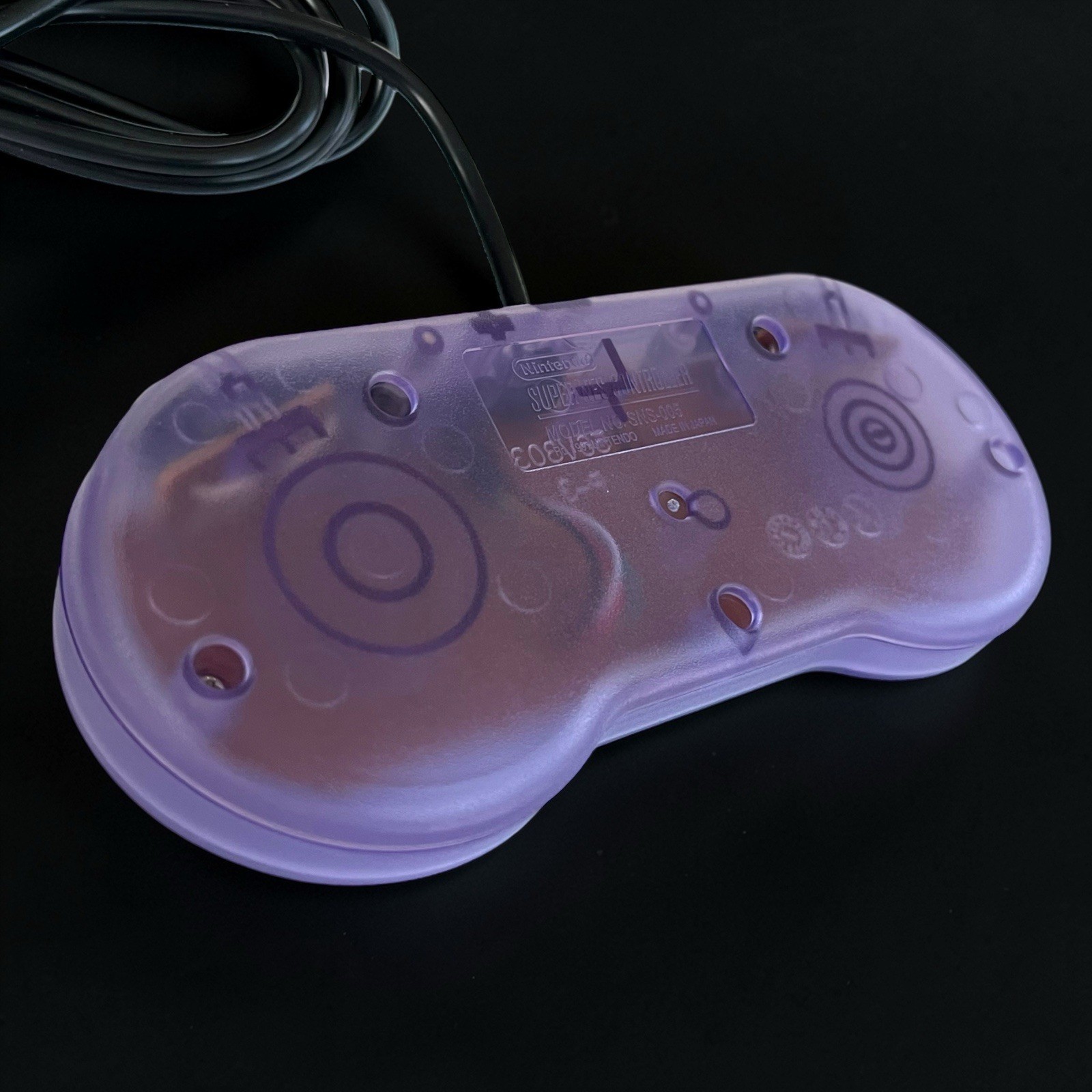 Custom OEM Super Nintendo Controller Clear Atomic Purple New Cable Tested SNES