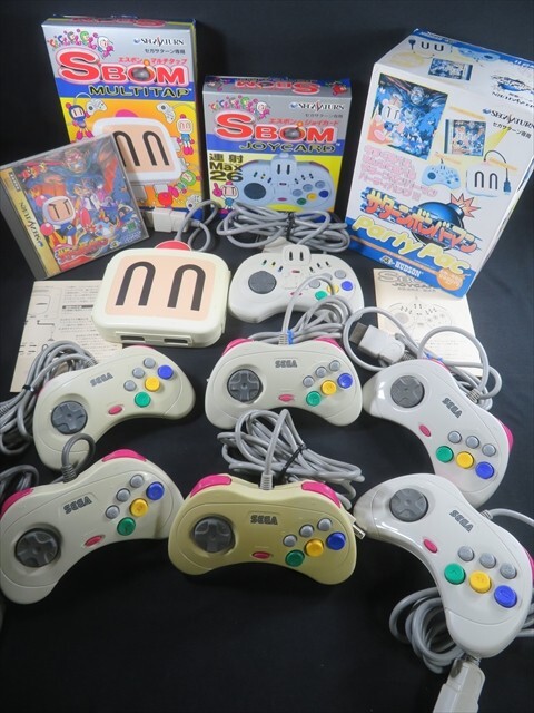 Sega Saturn bomberman party pac joycard sbom multi tap controller Japan SS game