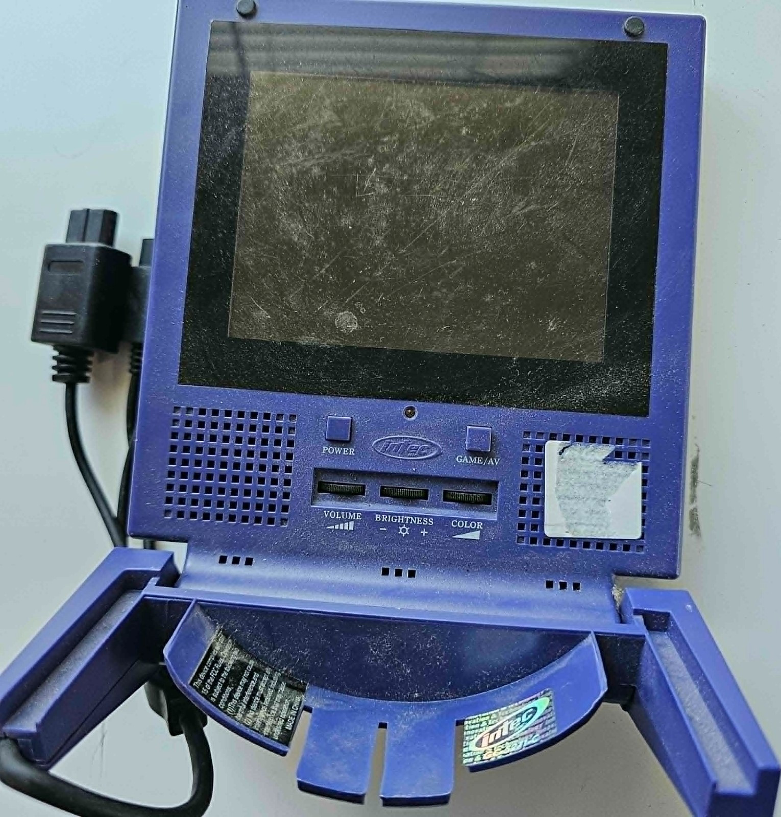 Intec GameCube Indigo Portable Screen (Non-Working / For Parts or Repair)