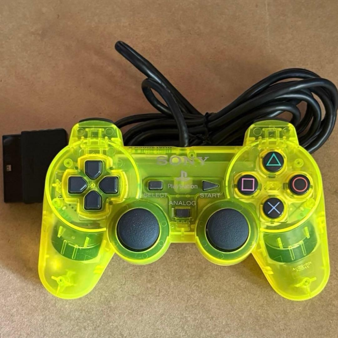 PS2 Lemon yellow Dual Shock 2 Controller SCPH-10010 Official Playstation 2