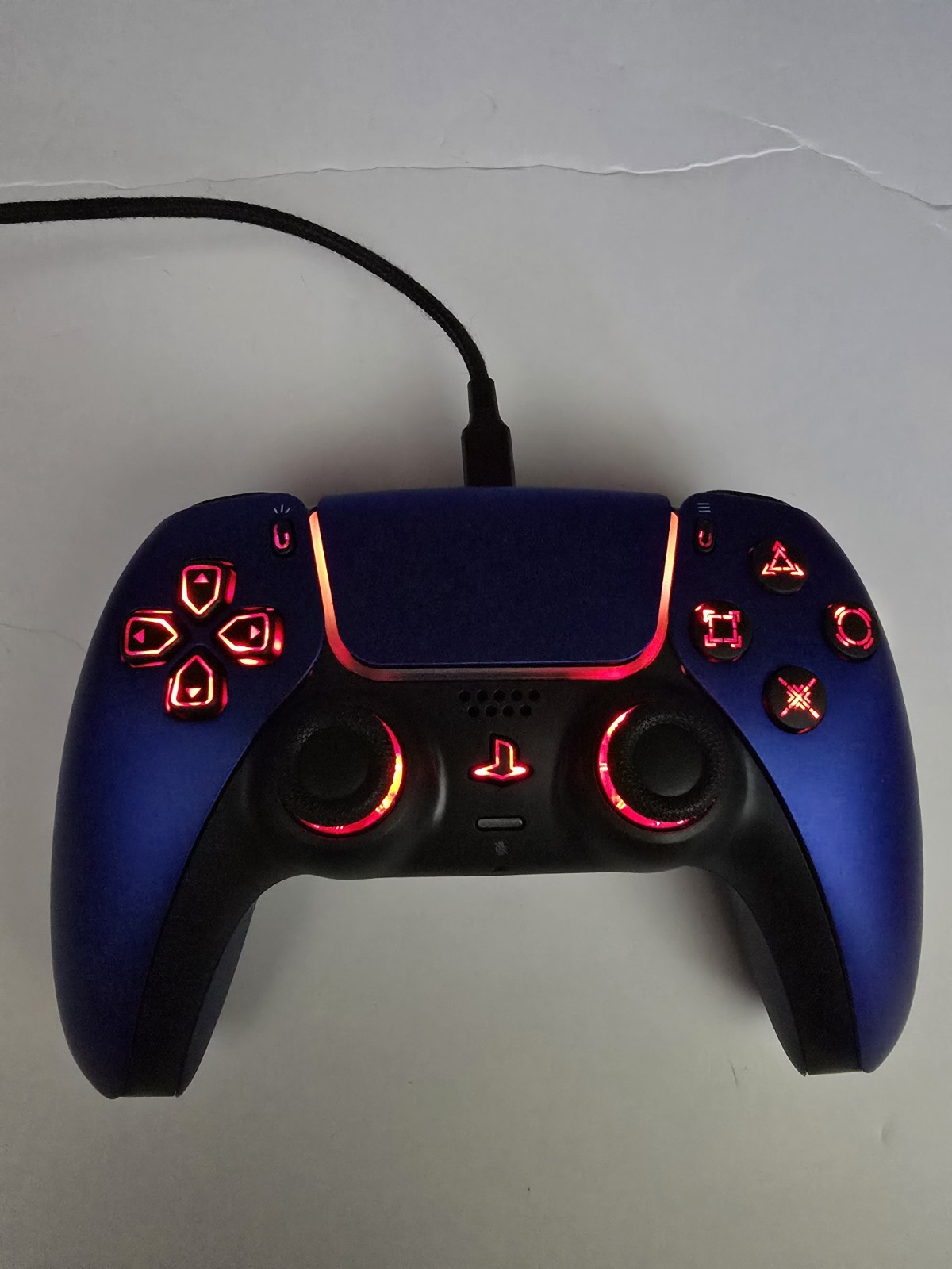 SONY COBALT BLUE PS5 LED LIGHTS CONTROLLER, 7 DIFFERENT COLORS