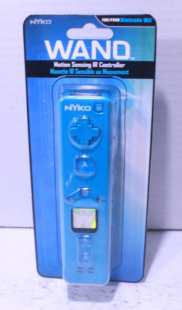 NYKO Wand Motion Sensing IR Controller Nintendo Wii Wand In Package Sealed Blue