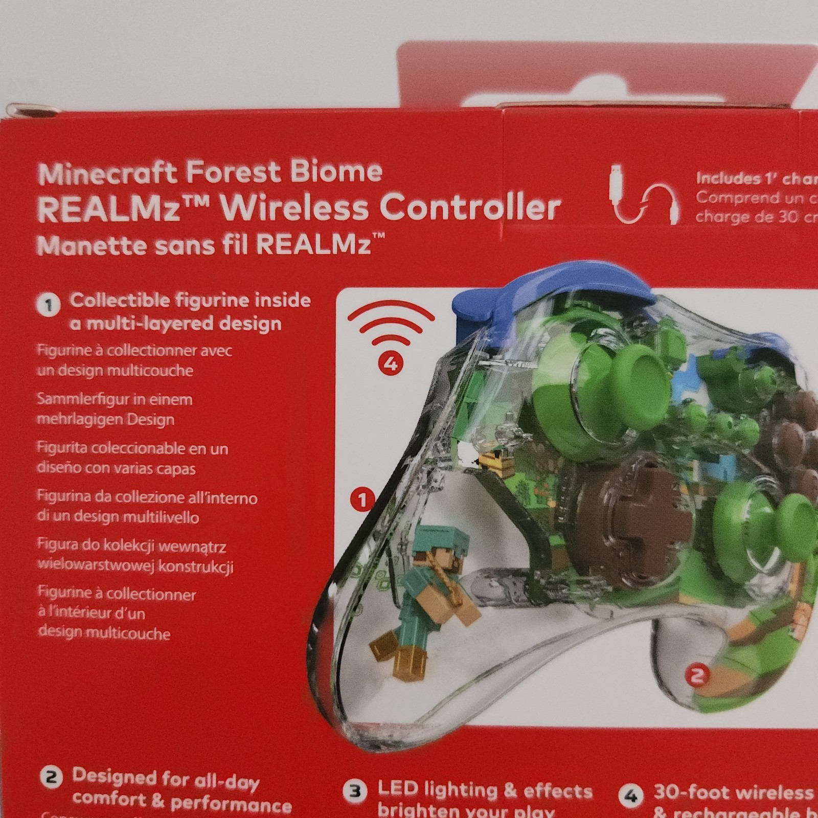 PDP REALMz™ Wireless Controller: Minecraft Forest Biome. Switch. Brand New RARE!