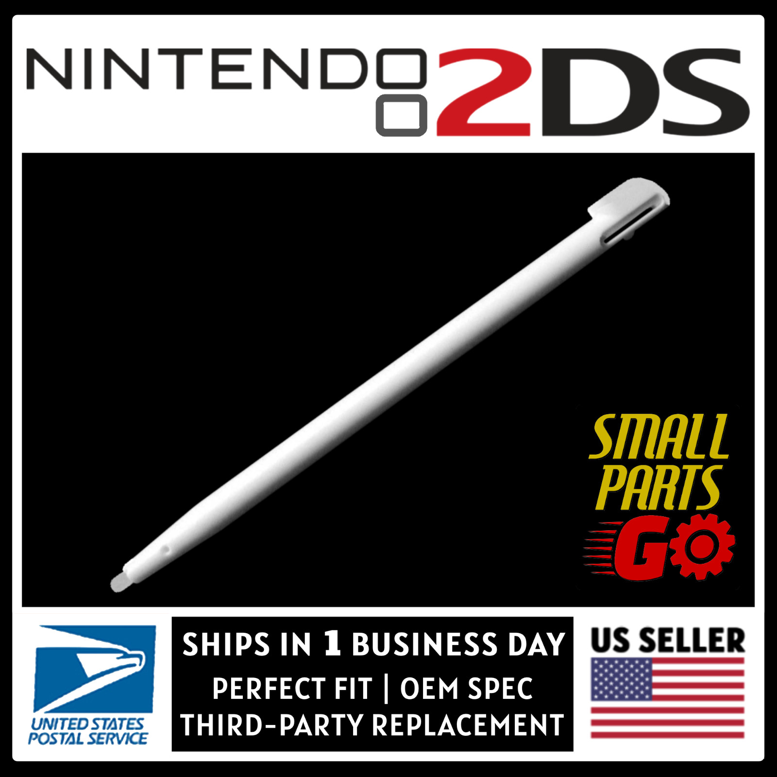 1 x White Stylus for Nintendo 2DS Console Replacement Touch Pointer Plastic Pen