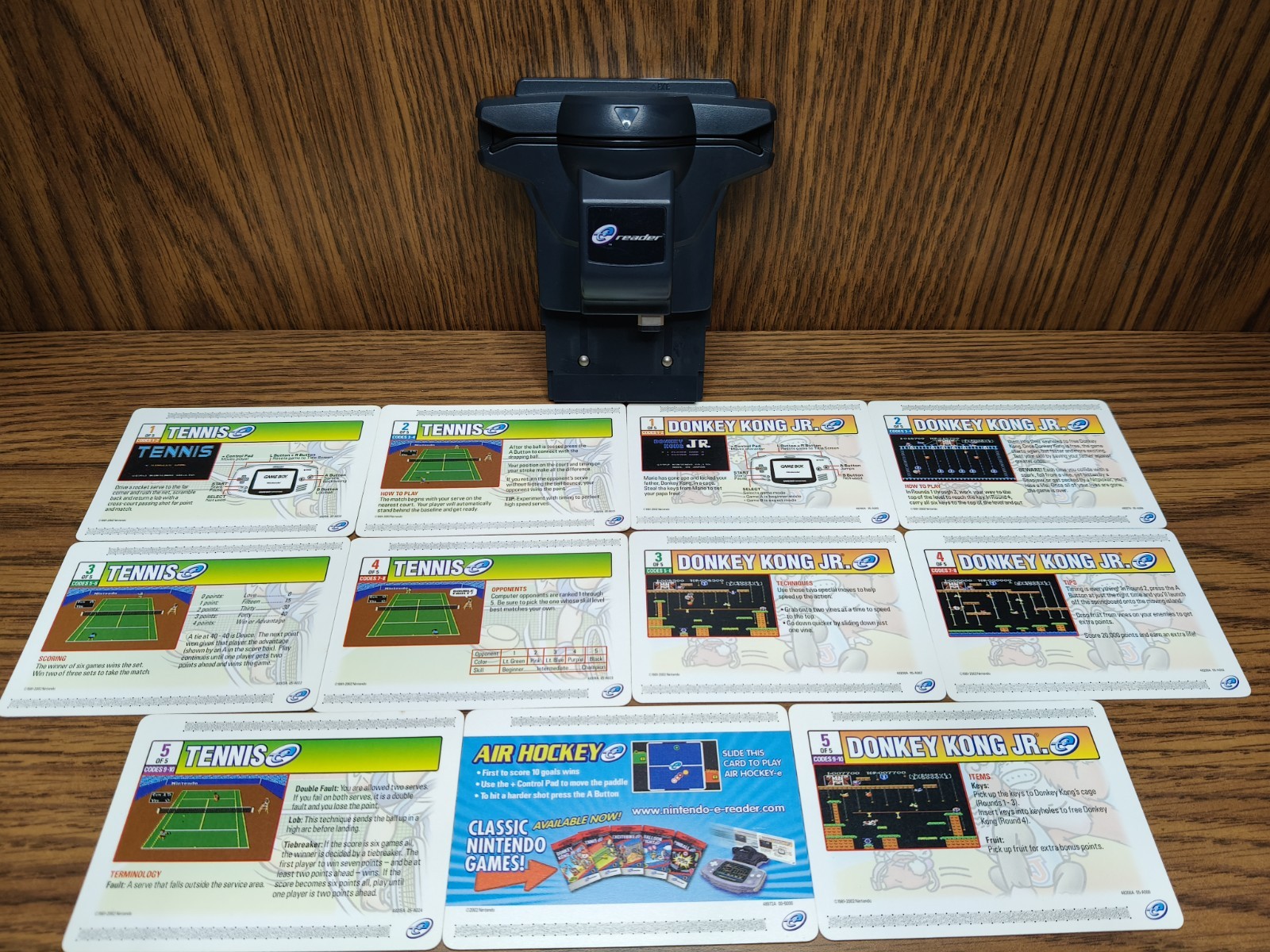E-Card Reader: GameBoy Advance, Nintendo AGB-014 (2002) W/10 E-Reader Cards Rare
