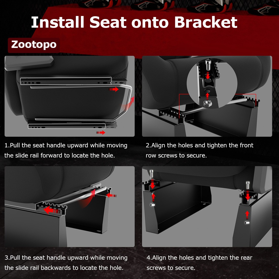 Zootopo Semi Open Racing Sim Cockpit With Black Seat Fits Logitech Thrustmaster
