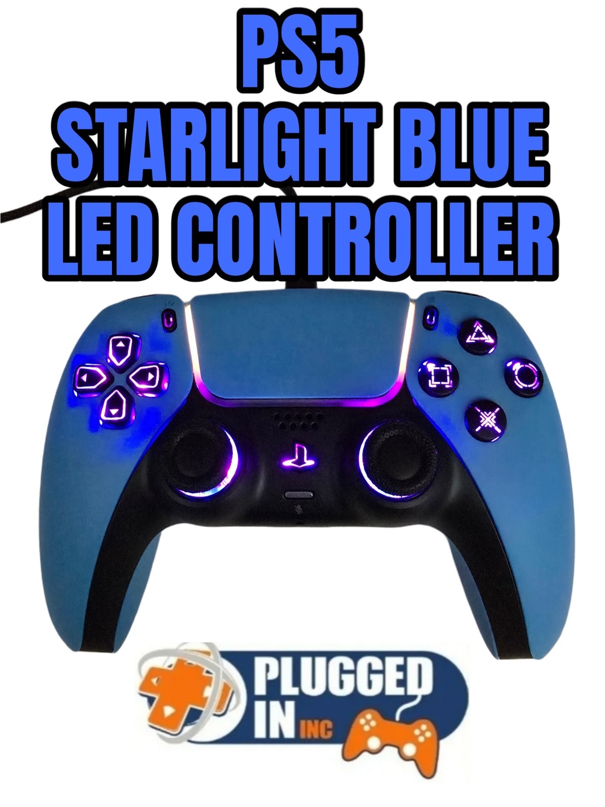 SONY STARLIGHT BLUE PS5 LED LIGHTS CONTROLLER, 7 DIFFERENT COLORS