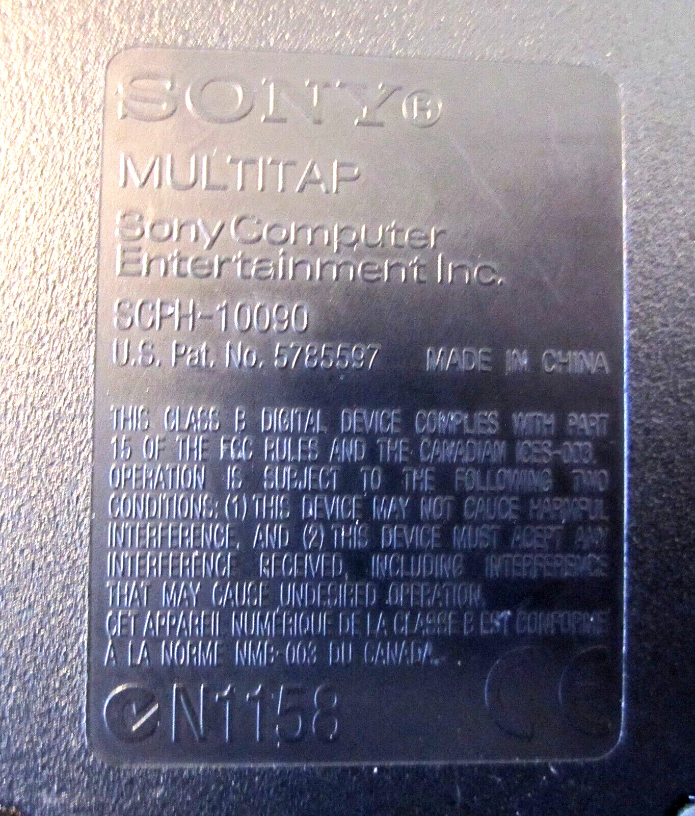PlayStation 2 Multitap Adapter OEM Sony Videogame Accessory Multiplayer
