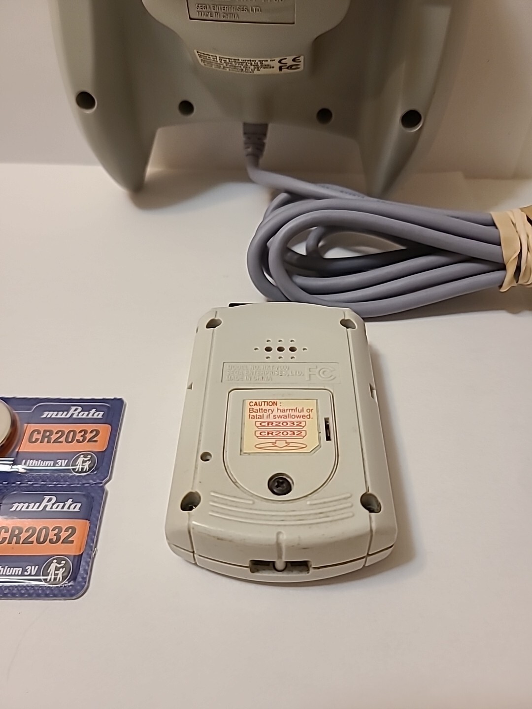 Sega Dreamcast Controller HKT-7700 White Tested With VMU And New Batteries