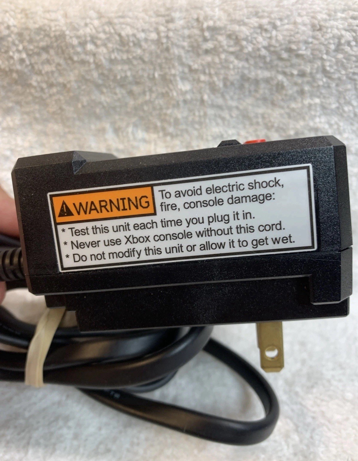 Original Microsoft OEM Xbox Power Supply Surge Supply AC Adapter Cable Mint Rare