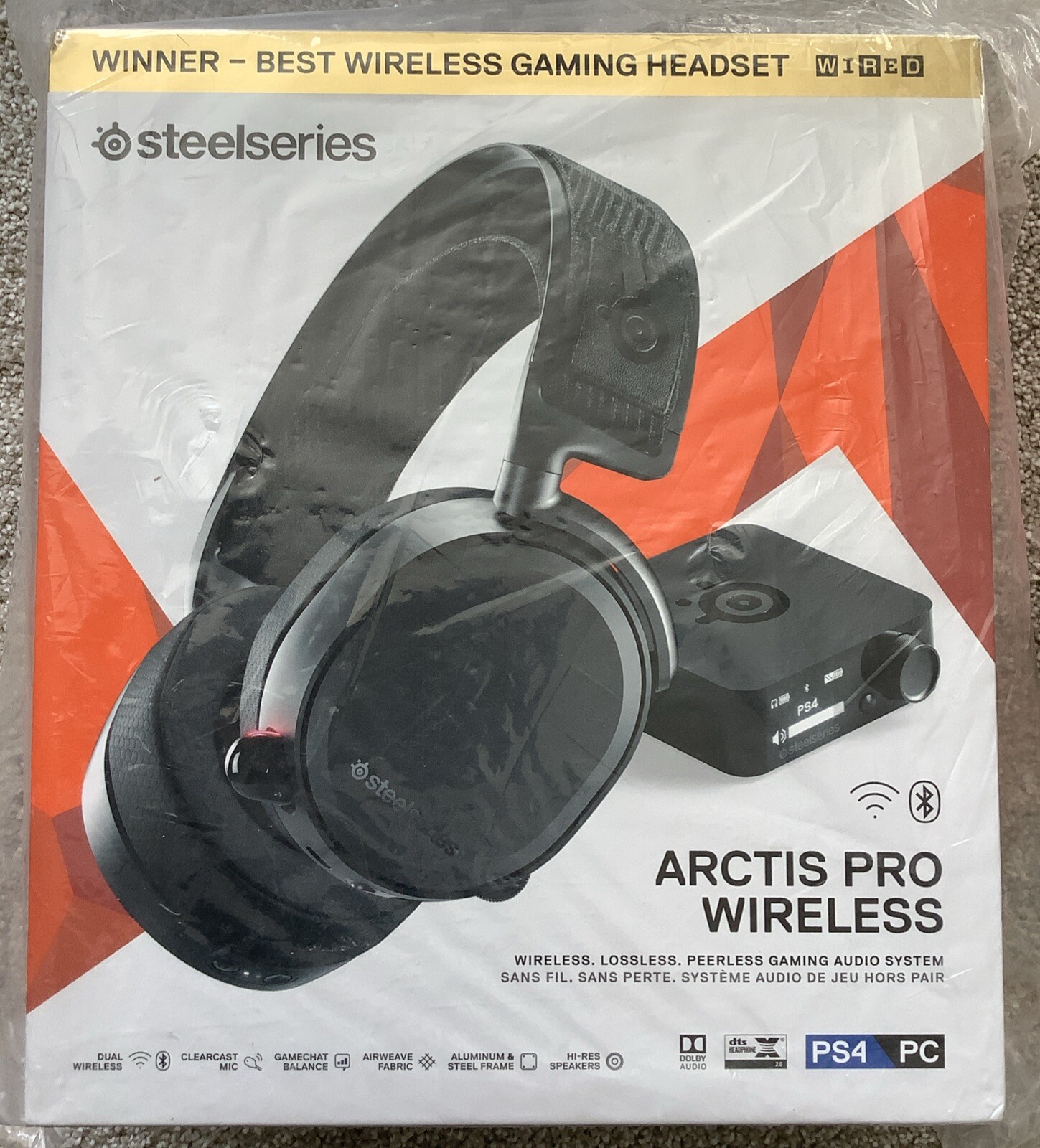 SteelSeries Arctis Pro Over the Ear Bluetooth Headset – Black (61473)New Sealed