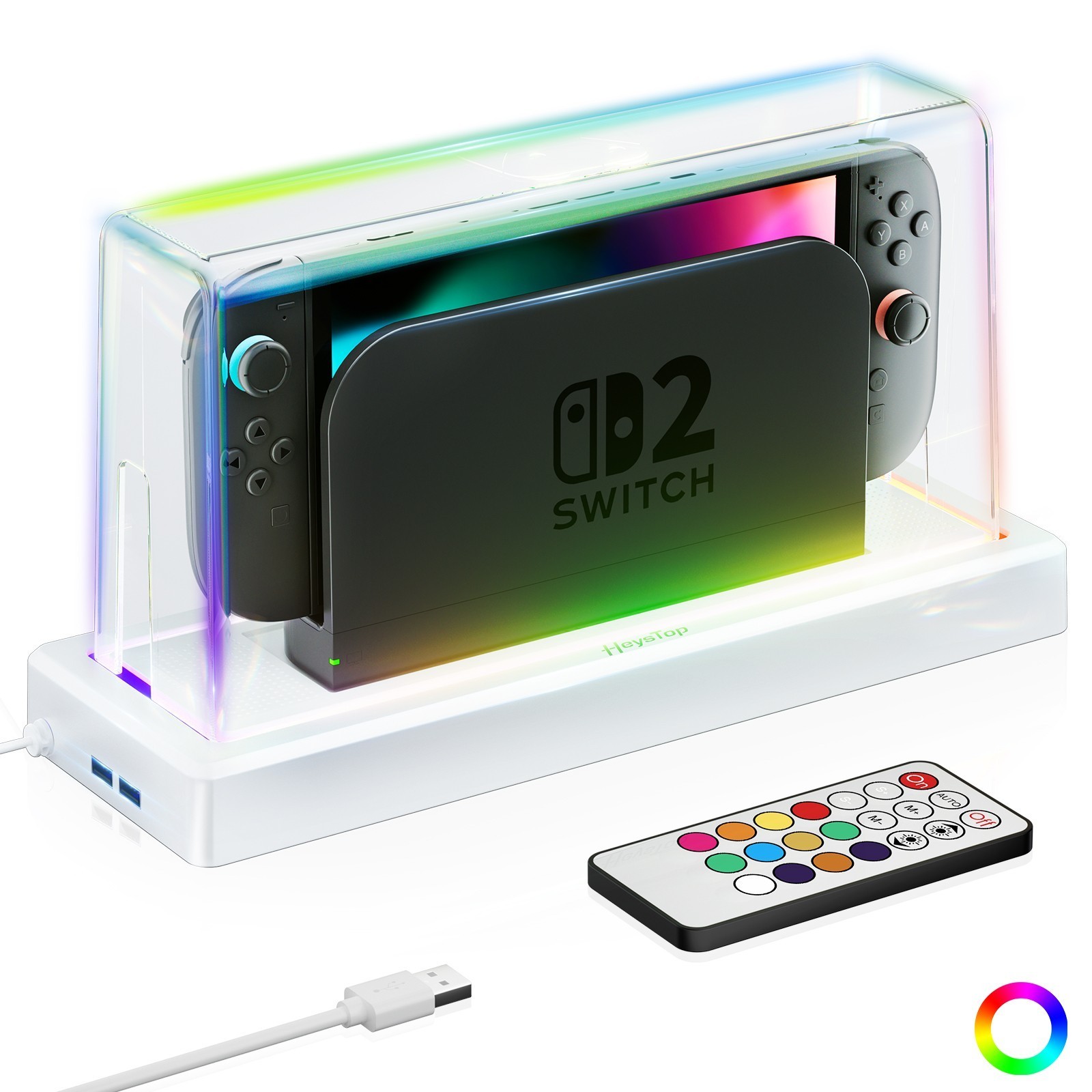 Dust Cover for Switch 2-Acrylic Display Case, Anti-Scratch Waterproof Dock Cover