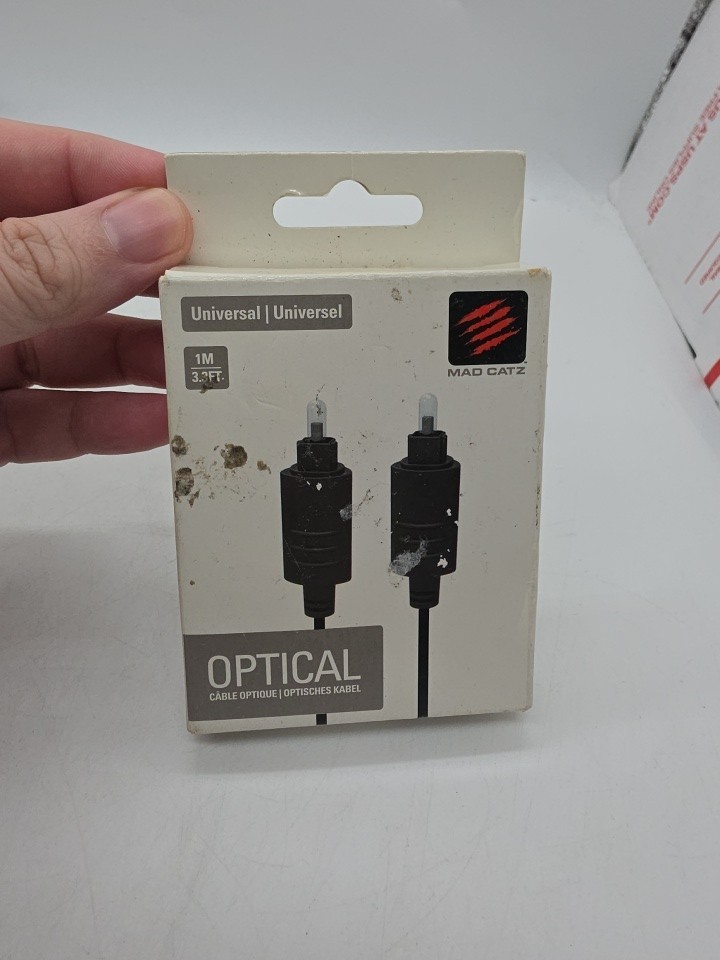 Optical Cable by Mad Catz 3.3 Feet HD Crystal Clear Digital Audio New Ps4 Xbox