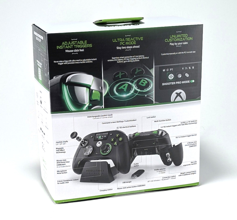 NACON Revolution X Unlimited Wireless Controller Xbox Series X S PC Black NEW
