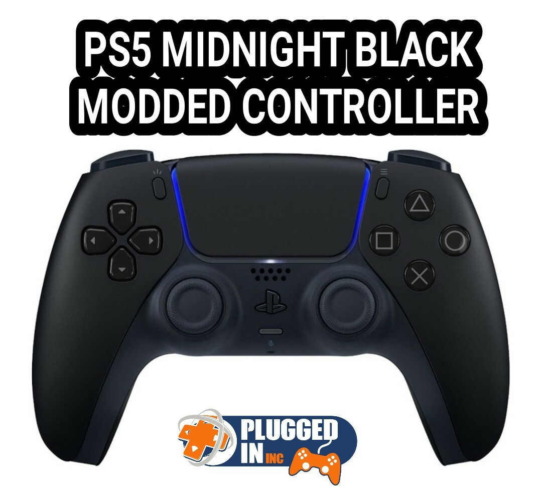 SONY PS5 RAPID FIRE MODDED MIDNIGHT BLACK CONTROLLER, COD FPS GAMES