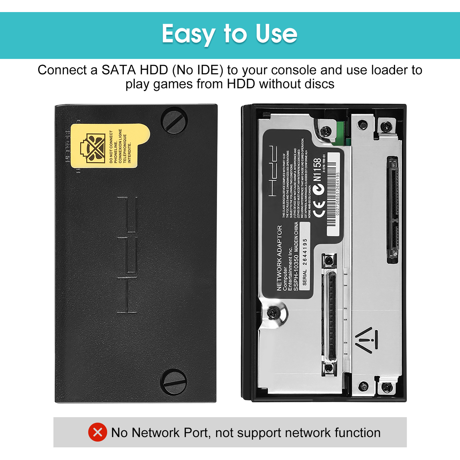 Expansion Game Interface HDD Adapter Gamestar HDD Adaptor For PS2 No Id Fit