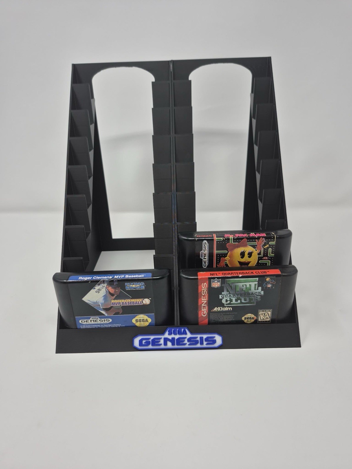 Sega Genesis 18 Cartridge Display Stand, 3D Printed