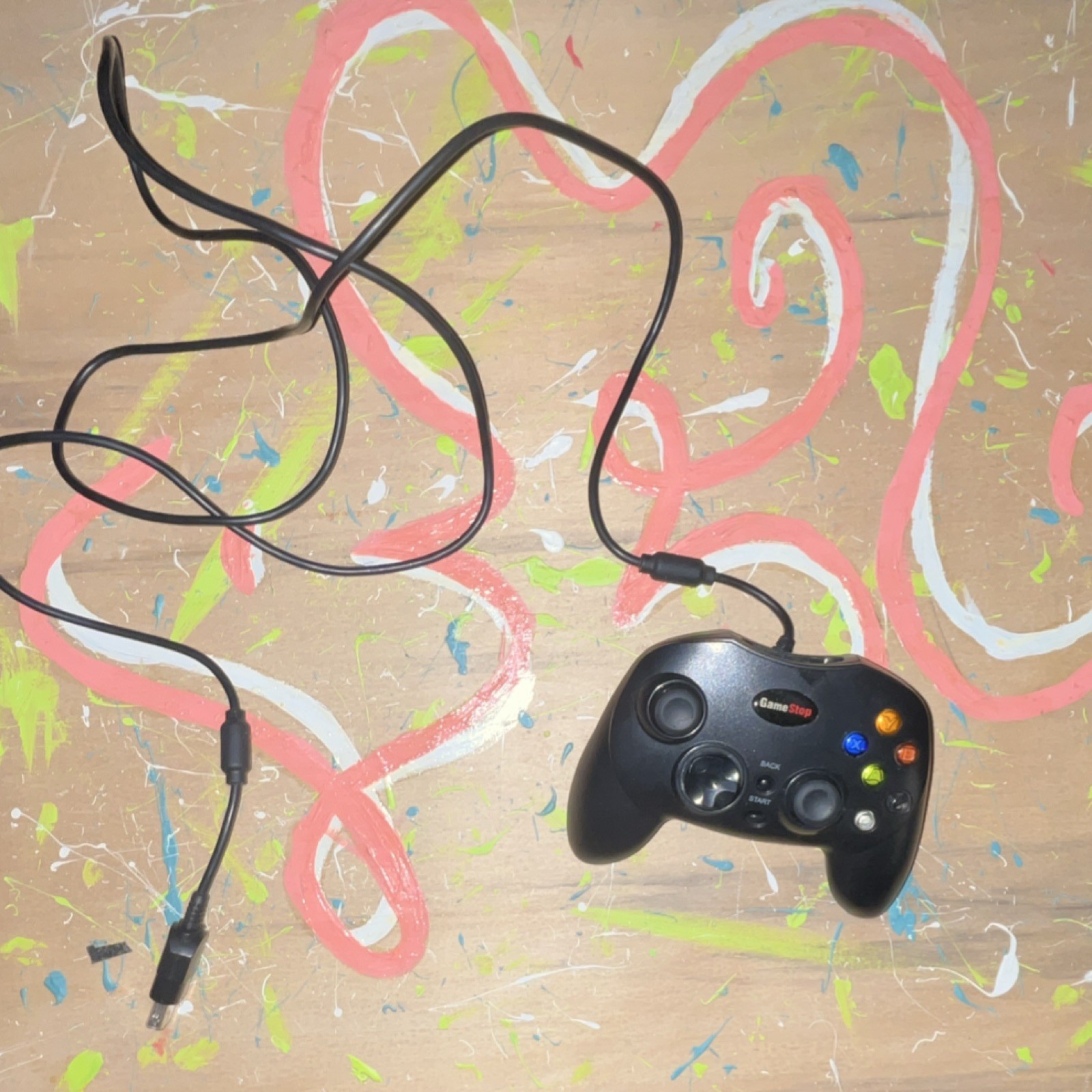 GameStop Wired Controller Black 7ft Cable for Microsoft Xbox