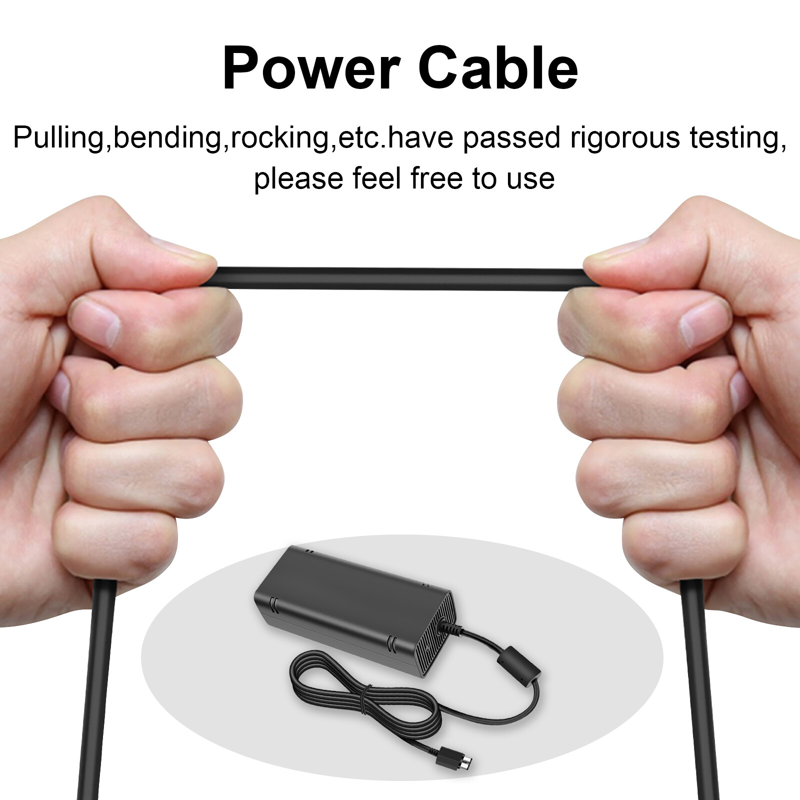 For Microsoft Xbox 360 Slim Power Supply Adapter Brick Charger Power Cord Cable