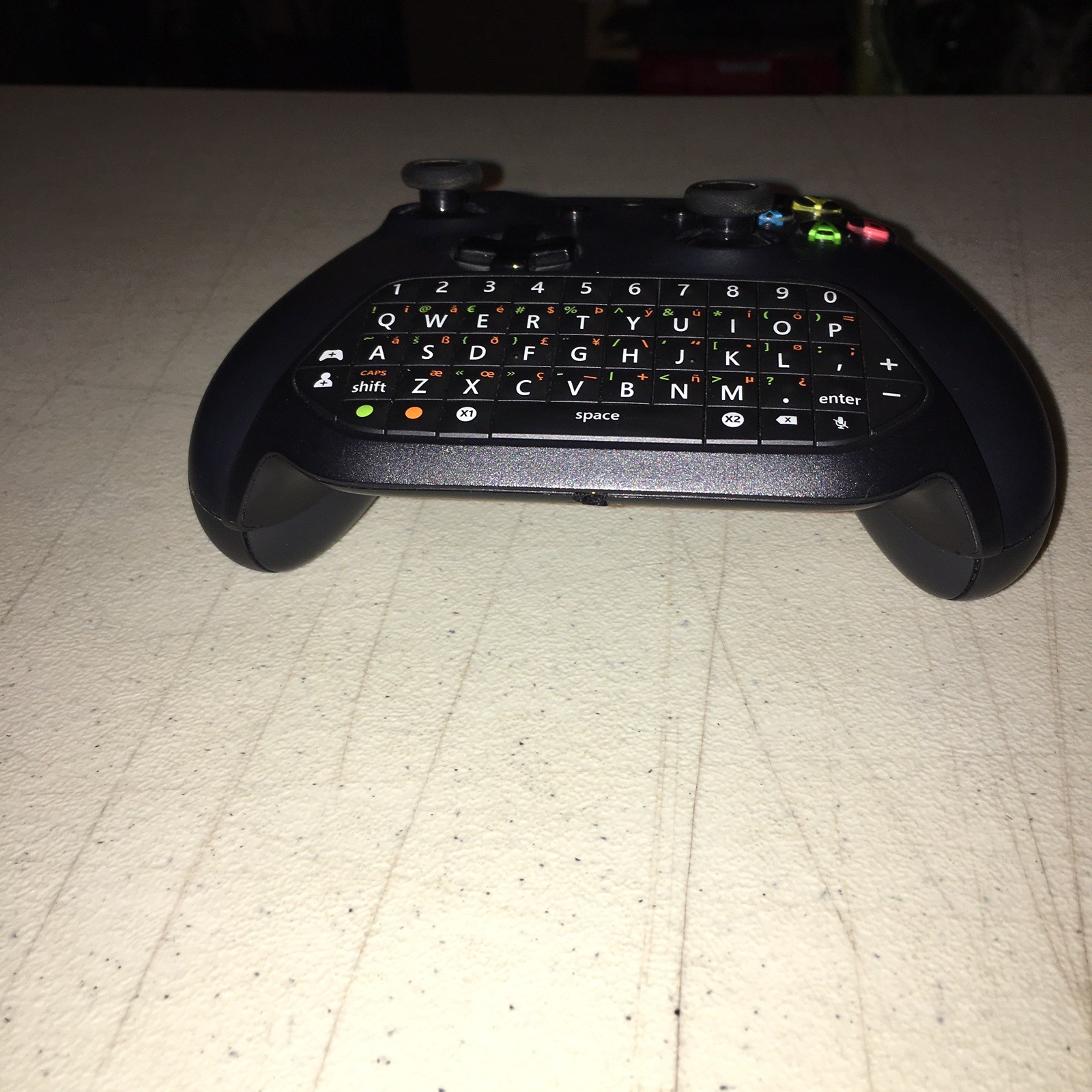 OEM Xbox One Wireless Video Game Controller Black Model 1708 With Chatpad 1676