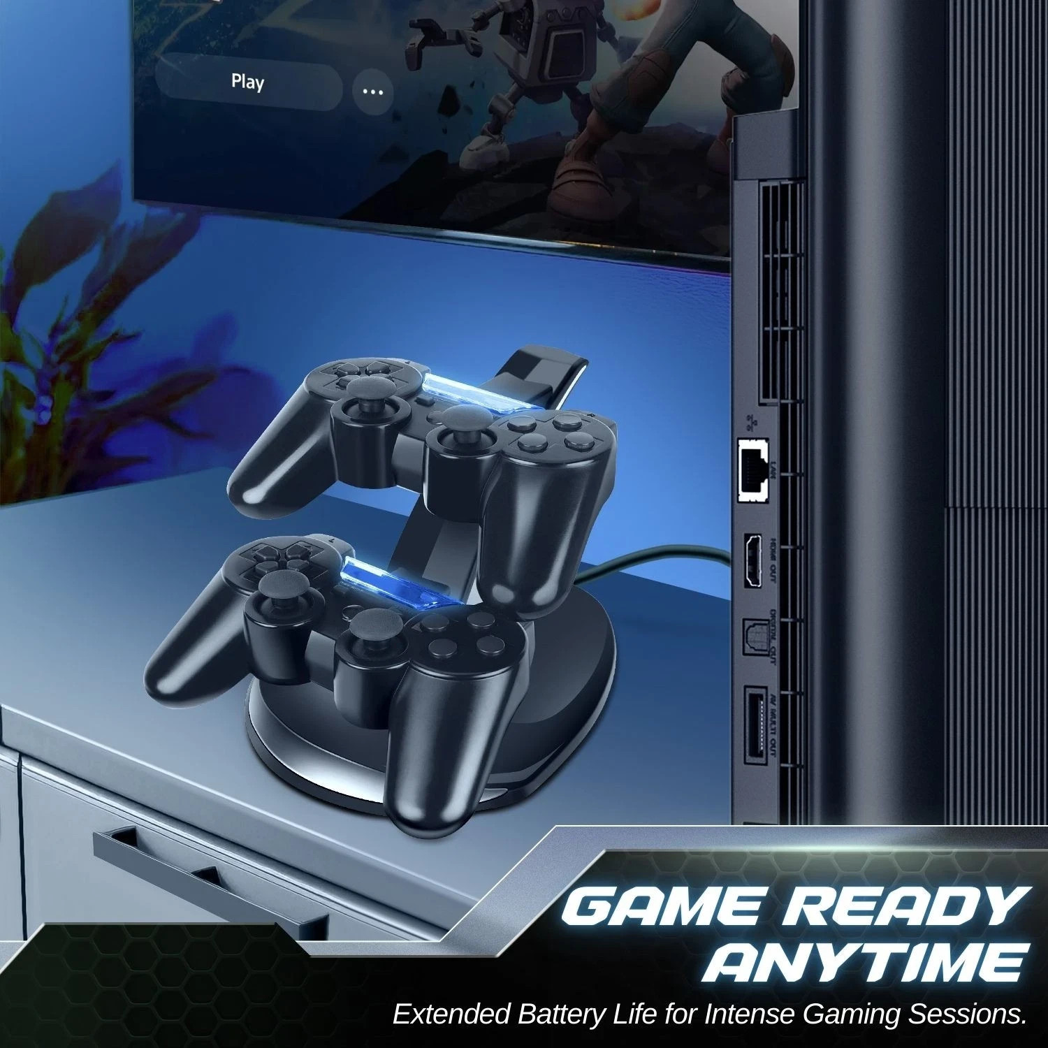 PS3 Controller Charger Stand f/ Sony Playstation 3 Controller Wireless Dualshock