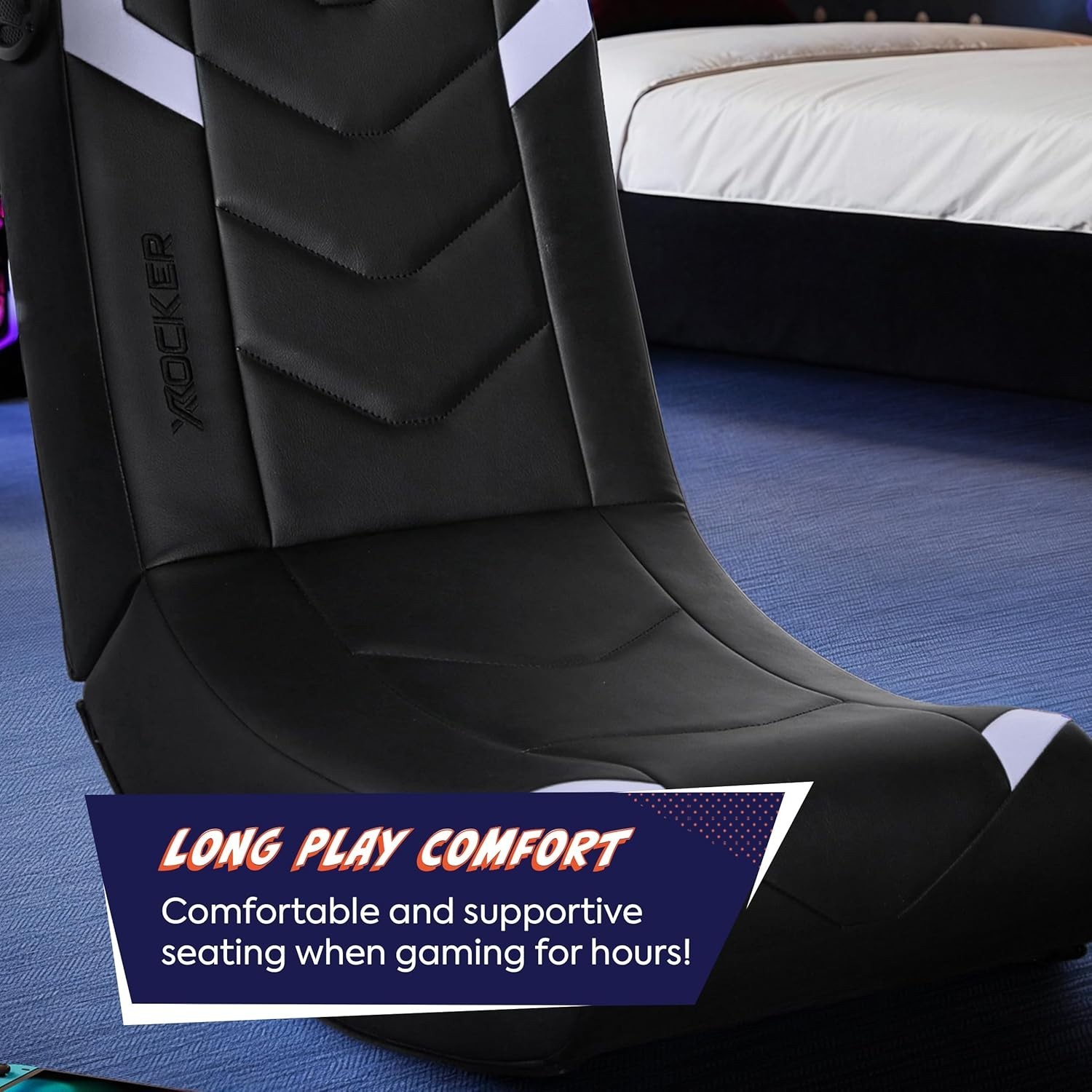 X Rocker Eclipse Video Gaming Chair Foldable Bluetooth w/ Built-In Speakers