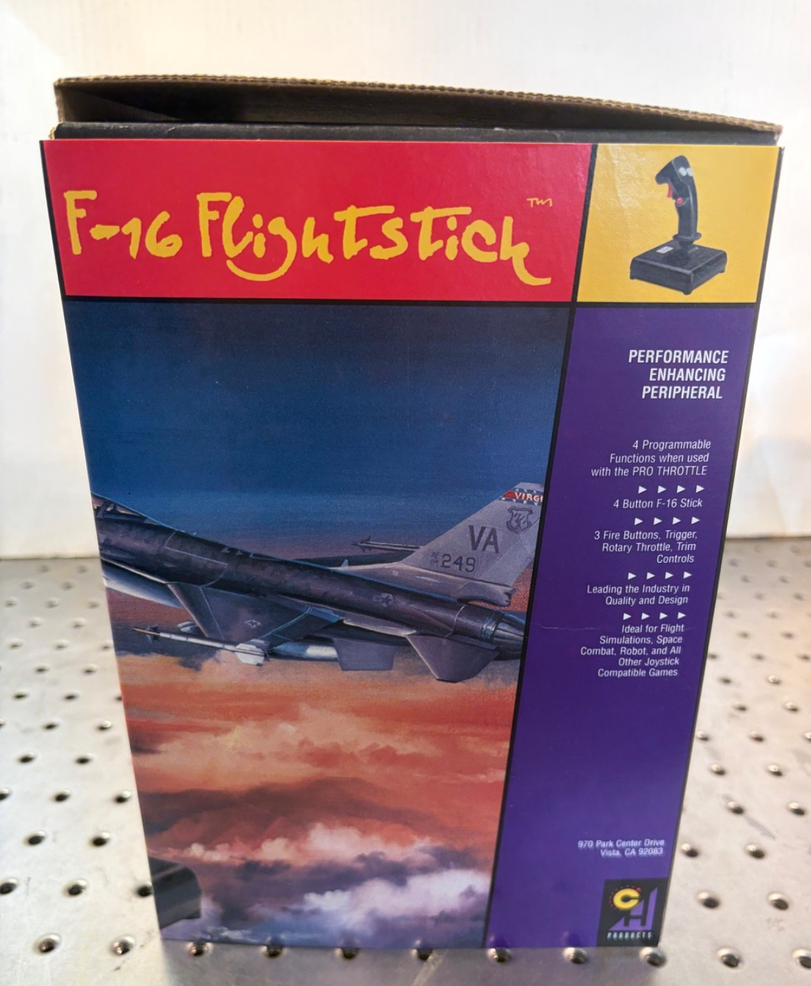 CH Products F-16 FlightStick FS334 NEW Vintage PC Joystick IBM DOS Gameport USA