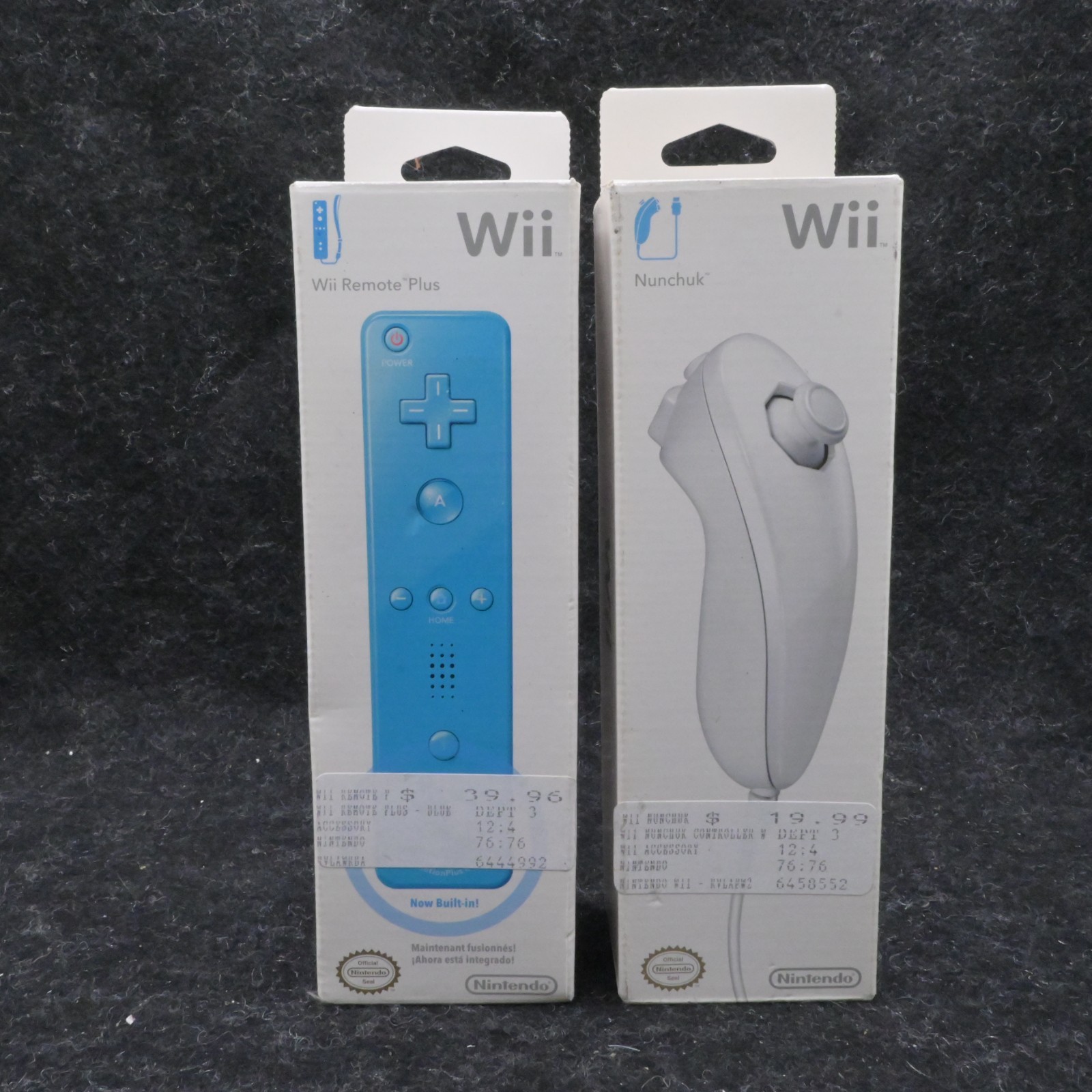 Nintendo Wii Remote Plus Blue OEM Controller Built In Motion Plus & NUNCHUCK