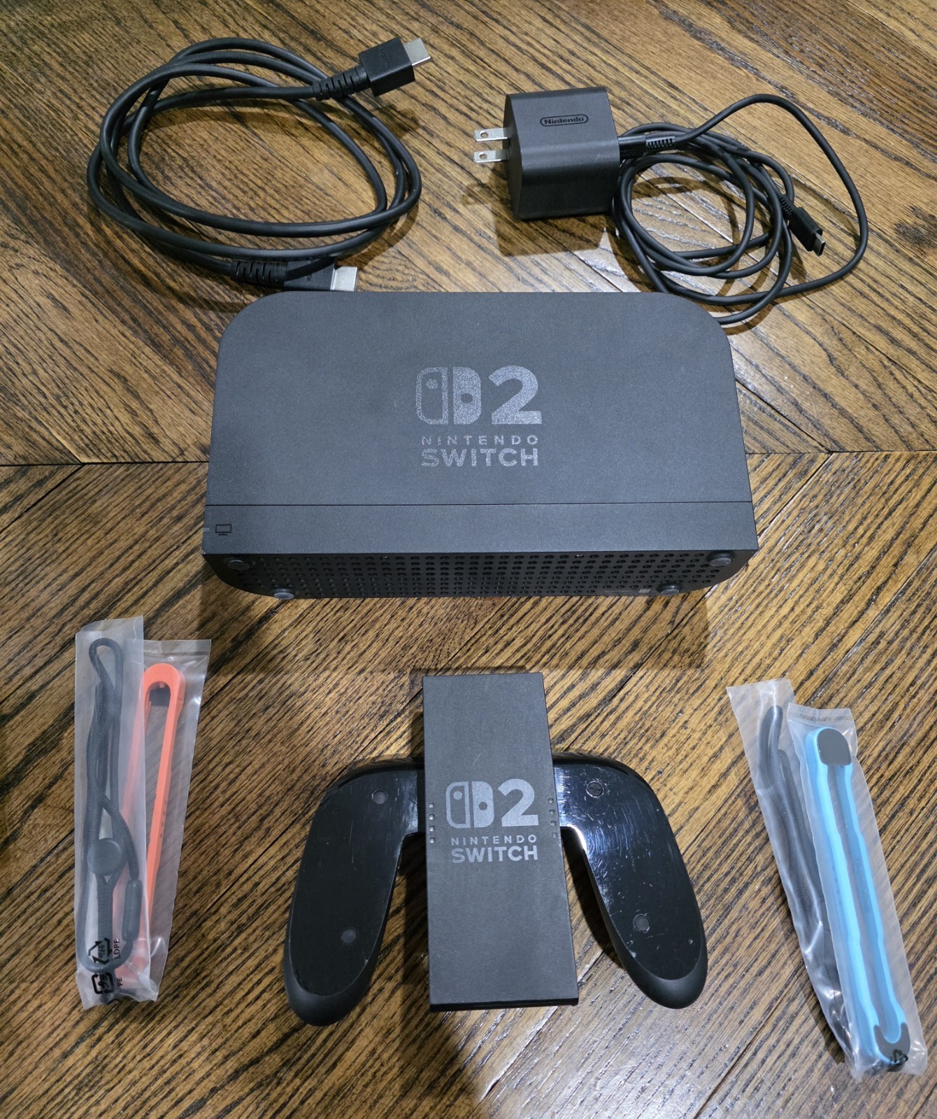 Nintendo Switch 2 Charging Dock w POWER cord & HDMI & Joycon Straps