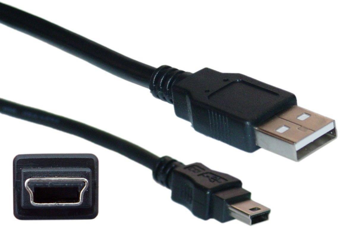 USB 2.0 A Male to Mini B Male 5Pin Data Power Cord Cable For Camera Laptop MP3