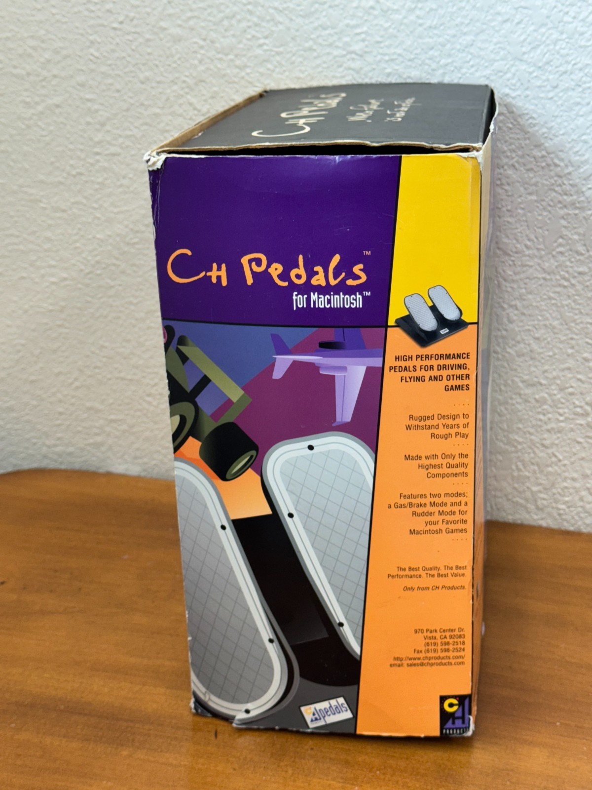 CH Pedals PC Rudder Control Flight Driving Simulator PD65MAC Macintosh Mac OS