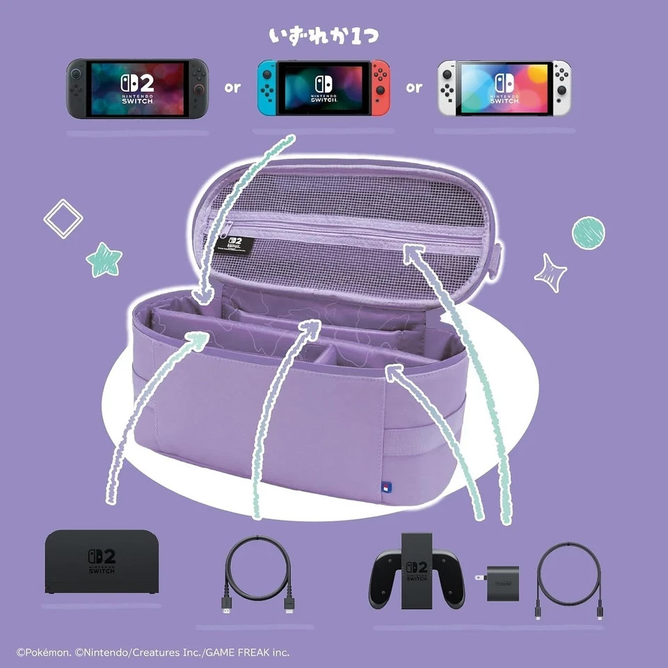 Ditto Pouch & Bag 2-Piece Set for Switch 2 HORI Official Pokémon Case Japan PSL