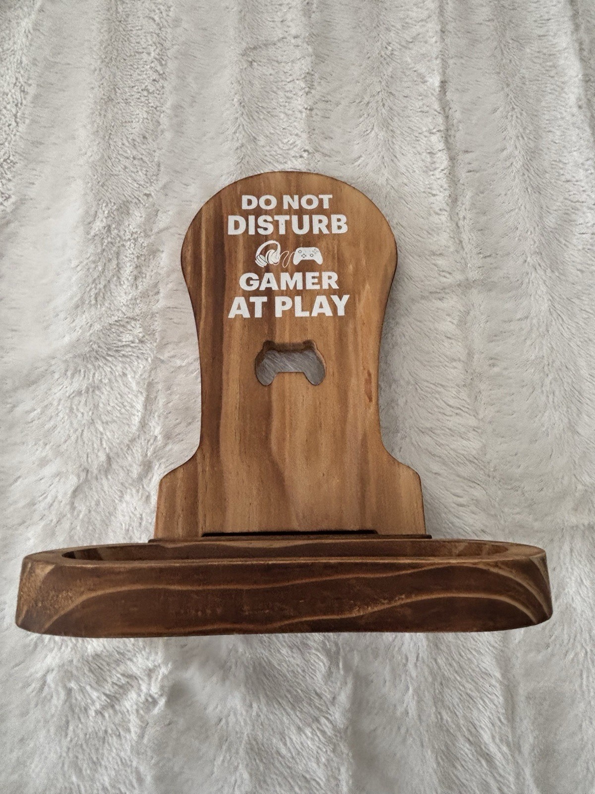Wood Video Gamer Controller Holder 11 1/2 By 7 1/2 Inches