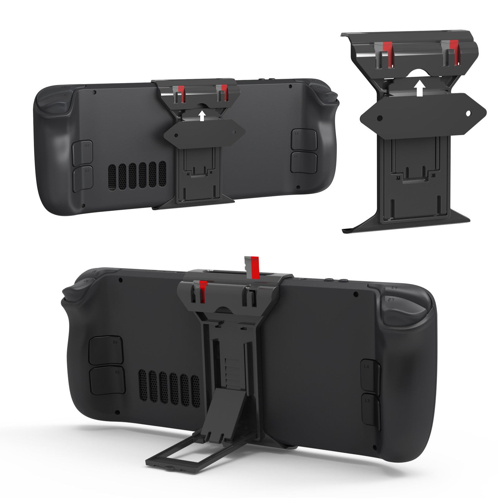 2 in 1 External Base Stand Holder TF Card Storage Rack for Steam Deck Console