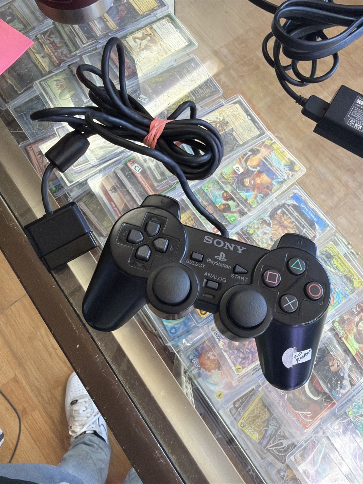 Genuine Sony SCPH-10010 PS2 Black Dualshock 2 Wired Controller PARTS ONLY