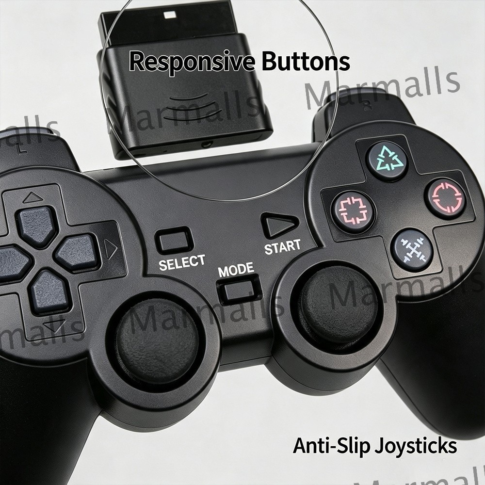 Wireless Controller For Sony PlayStation PS2 2.4GHz Dual Vibration Twin Shock